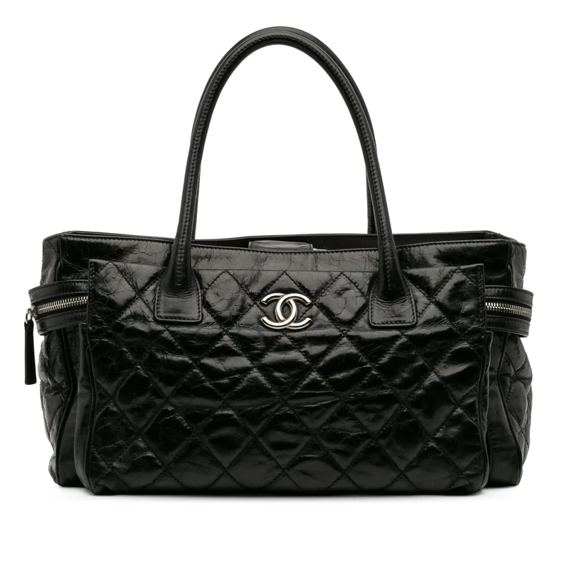 Chanel Pre-Loved Medium Quilted Glazed Calfskin Executive Tote