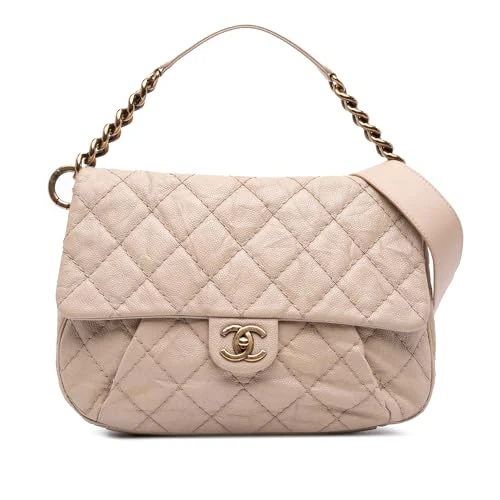 Chanel Pre-Loved Medium Quilted Caviar Coco Pleats Messenger Flap Handbag