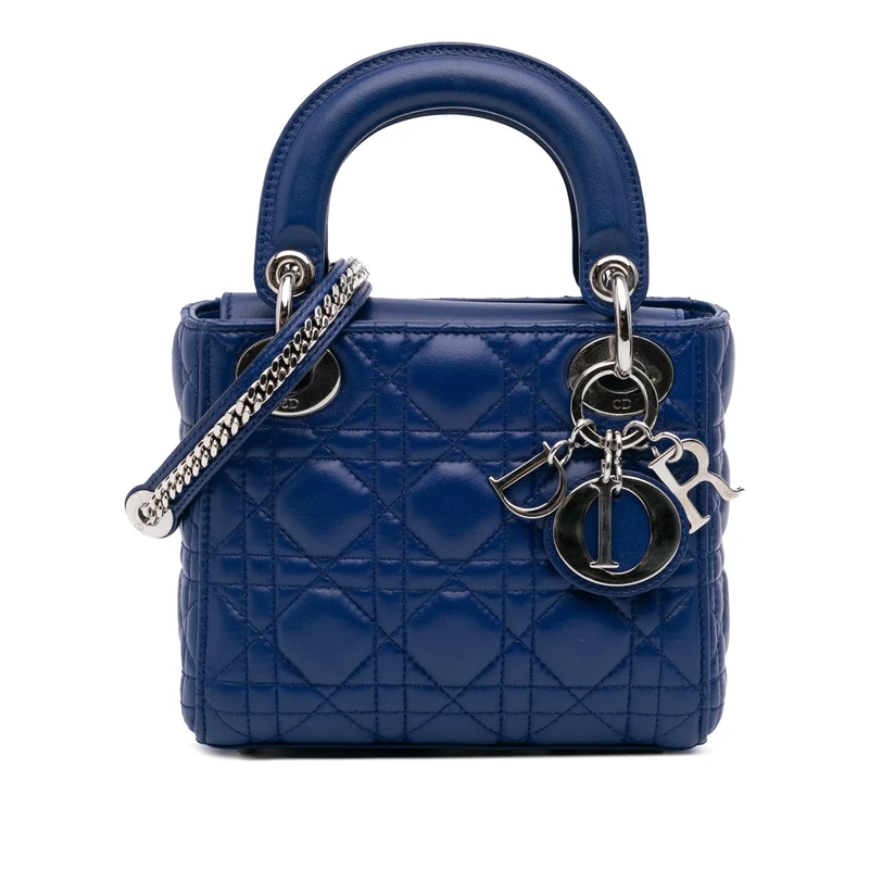 Dior Pre-Loved Mini Lambskin Cannage Lady Handbag