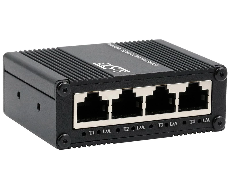 EXSYS EX-62021 5-Port Industrial Gigabit Micro Switch, Unmanaged, USB-C Power Supply