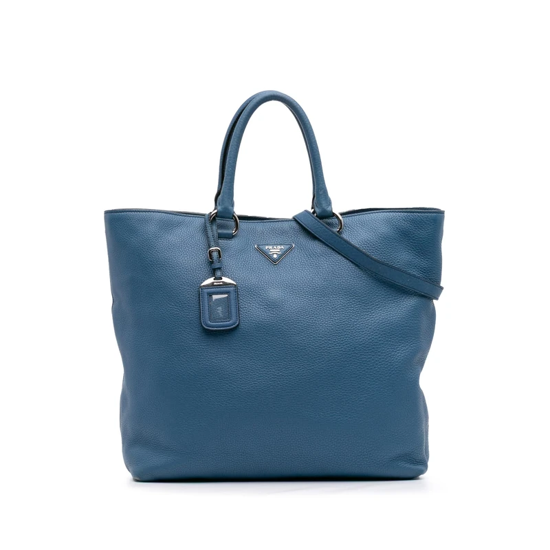 Prada Pre-Loved Vitello Daino Open Convertible Tote