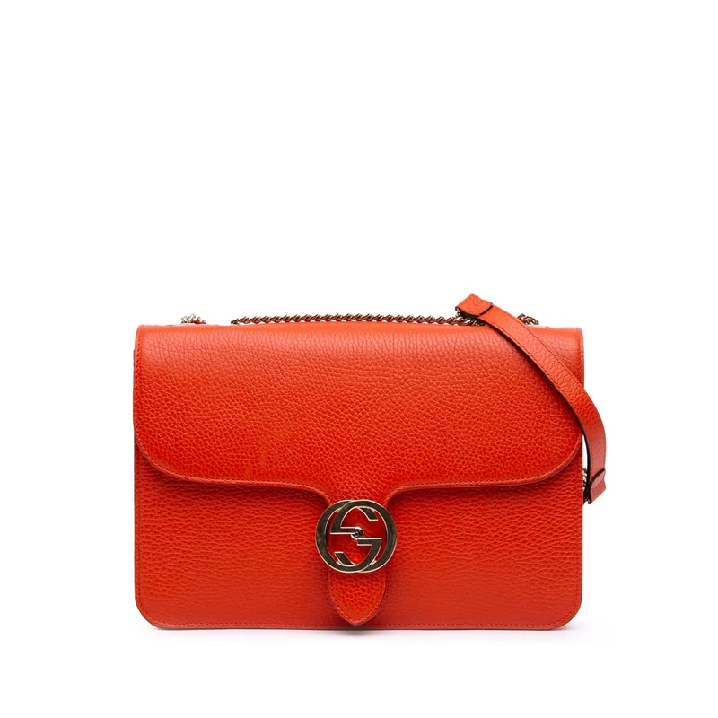 Gucci Pre-Loved Medium Dollar Calfskin Interlocking G Crossbody