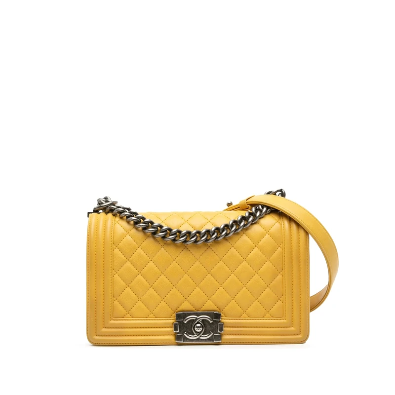 Chanel Pre-Loved Old Medium Quilted Calfskin Boy Flap