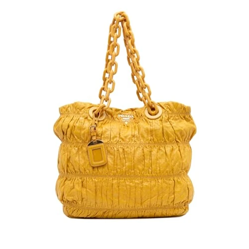 Prada Pre-Loved Vernice Gaufre Chain Tote Bag