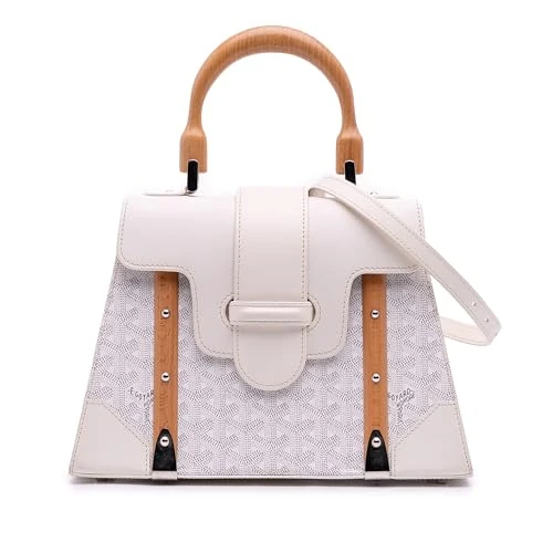 Pre-Loved Goyardine Saigon Structured PM Handbag