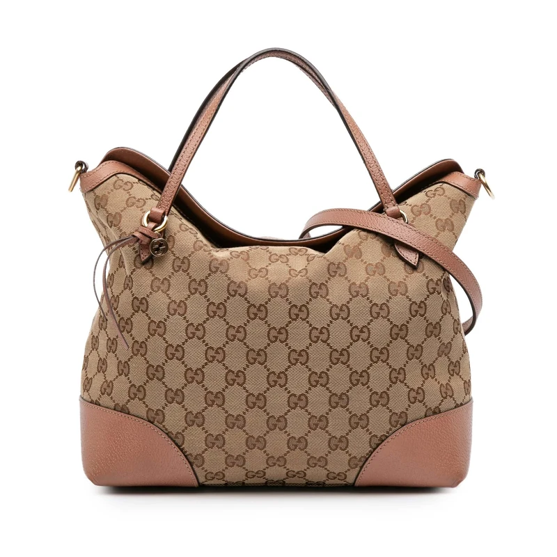 Gucci Pre-Loved Medium GG Canvas Bree Satchel Handbag