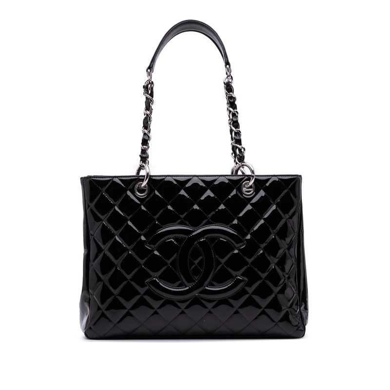 Chanel Pre-Loved Patent Grand Shopping Tote