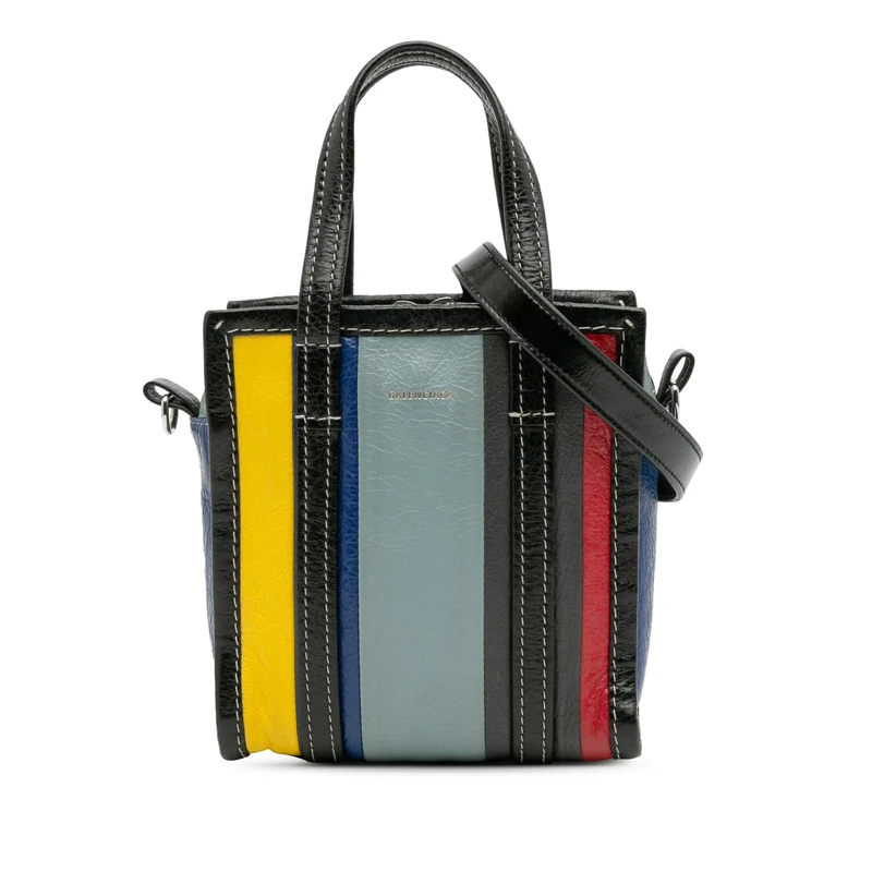 Balenciaga Pre-Loved XXS Calfskin Bazar Shopper Satchel Handbag