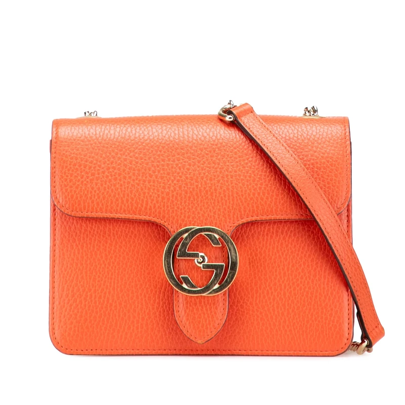 Gucci Pre-Loved Small Dollar Calfskin Interlocking G Crossbody Bag