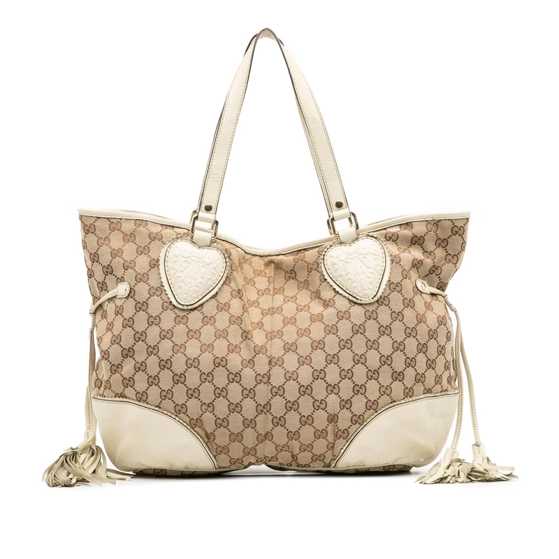 Gucci Tribeca Tote Bag - Large GG Canvas - Beige Brown - Image 1