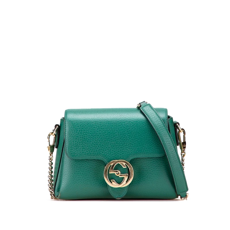 Gucci Pre-Loved Small Dollar Calfskin Interlocking G Crossbody Bag