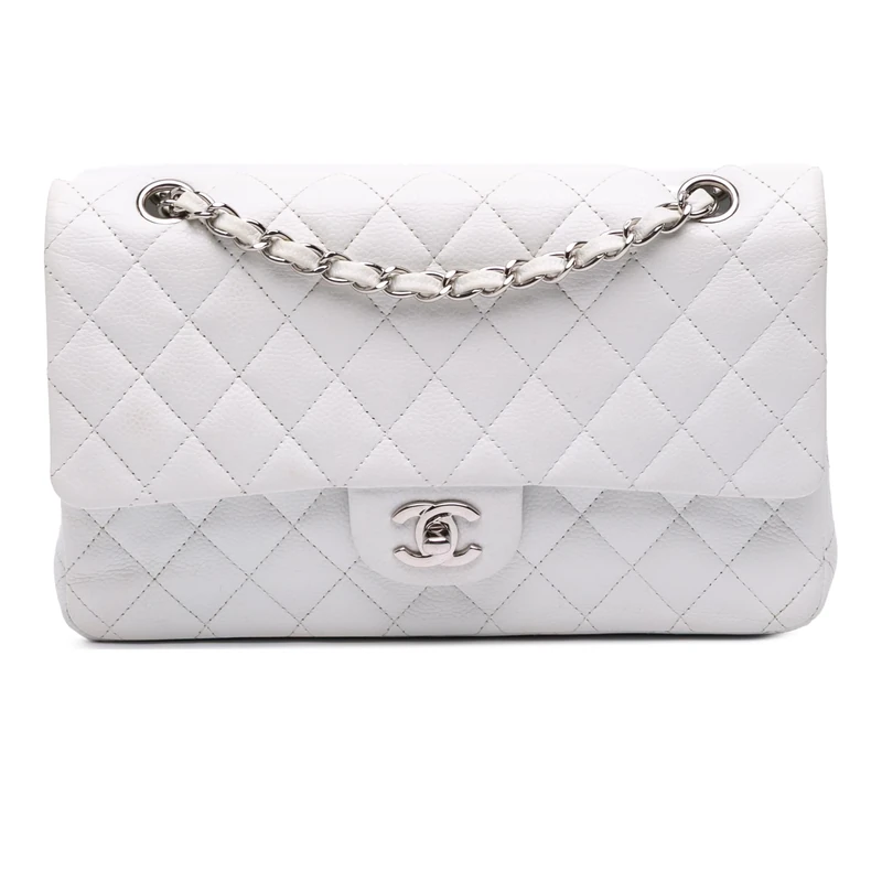 Chanel Pre-Loved Medium Classic Caviar Double Flap Shoulder Bag