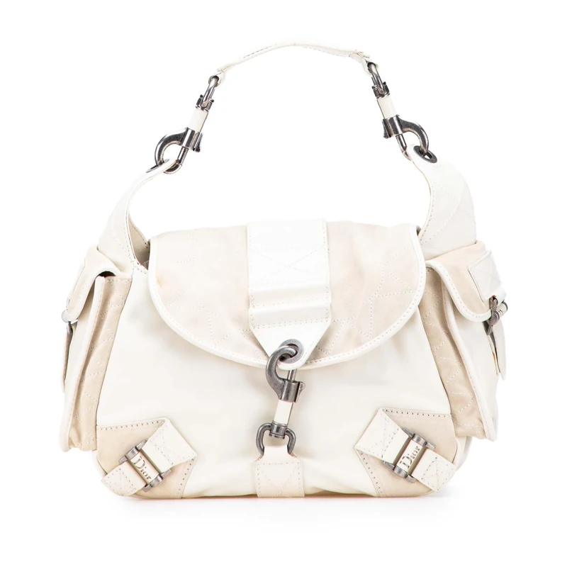 Dior Pre-Loved Calfskin And Suede Rebelle Shoulder Bag