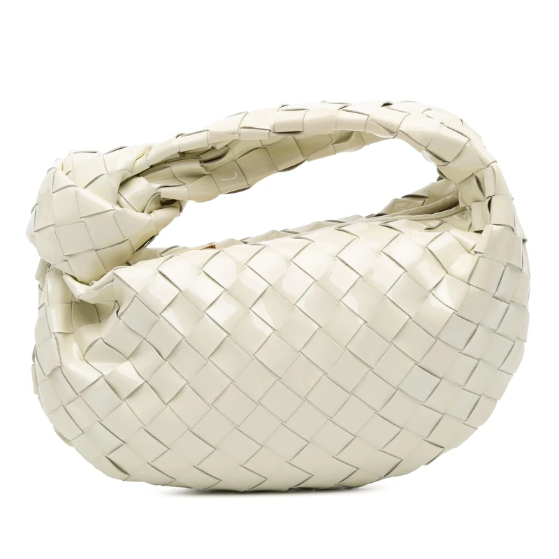Bottega Veneta Pre-Loved Mini Patent Intrecciato Jodie