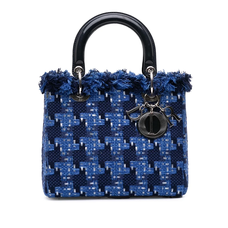Dior Pre-Loved Medium Tweed Lady Handbag