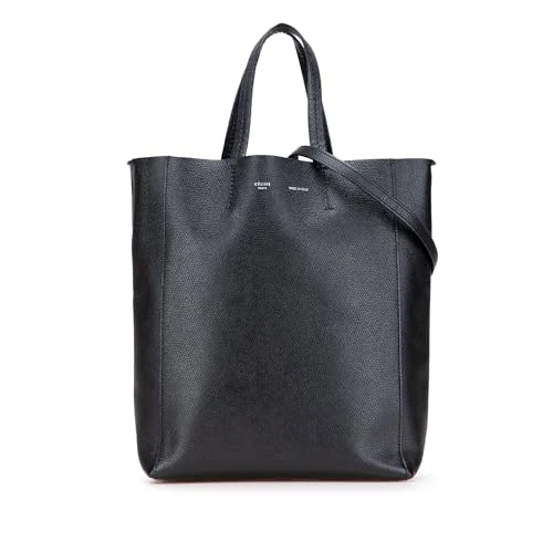 Celine Pre-Loved Small Grained Calfskin Vertical Cabas Satchel Handbag