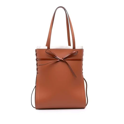 LOEWE Ikebana Leather Tote Bag - Brown Calf Leather - Image 1