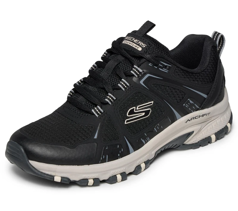 Skechers Women's Arch Fit Hotmelt Overlay Lace-Up Sneakers Black