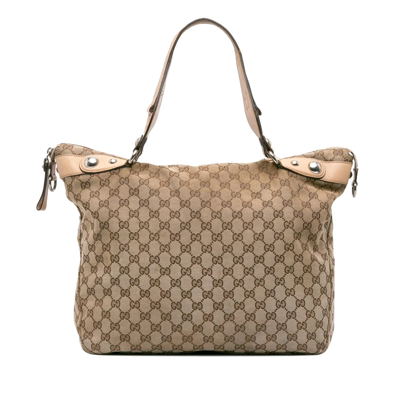 Gucci Pre-Loved Large GG Canvas Icon Bit Satchel Handbag