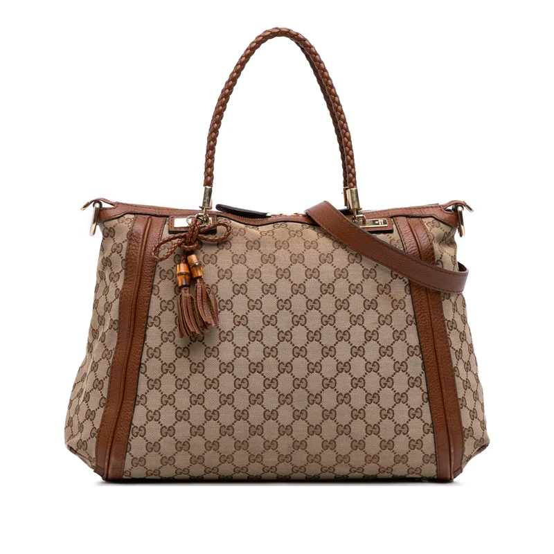 Pre-Loved Large GG Canvas Bella Satchel