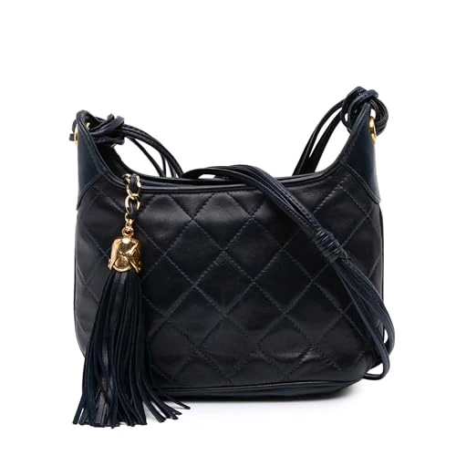 Chanel Pre-Loved CC Quilted Lambskin Tassel Crossbody