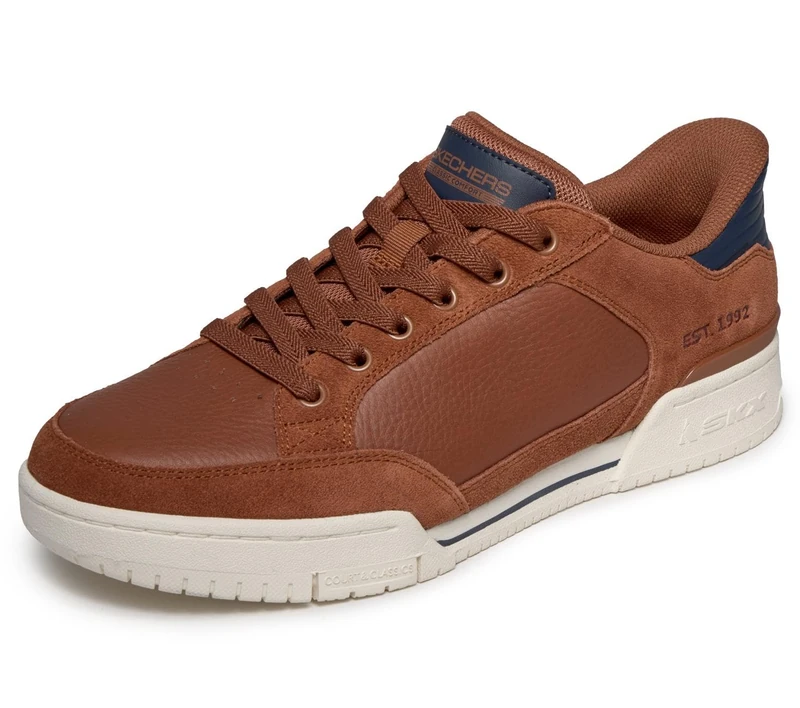 Skechers Men's Recoil Persius Slip-in Trainers, Brown Pig Suede/Leather/Natural Pu, 7 UK