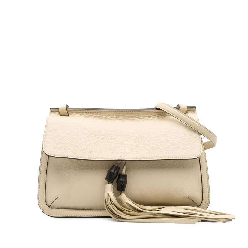 Gucci Pre-Loved Medium Leather Bamboo Daily Crossbody Bag