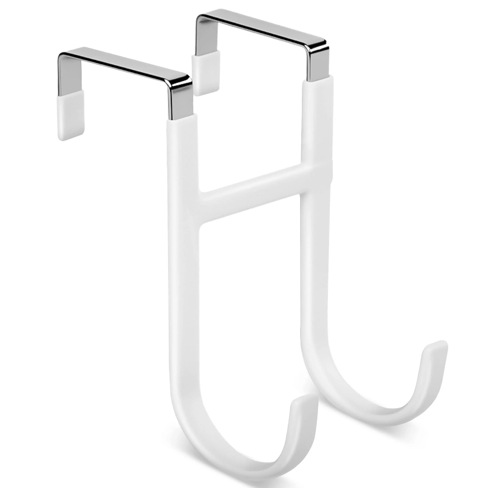 MOXYOY Over Door Hooks, Multi - Purpose Double Door Hanger for Hanging Bags, Towels, Door Coat Hanger on Kitchen, Bathroom, Drawer, Cabinet Doors