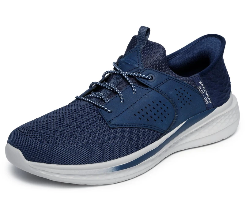 Skechers Men's Slade Caster Trainer, Navy, 13 UK