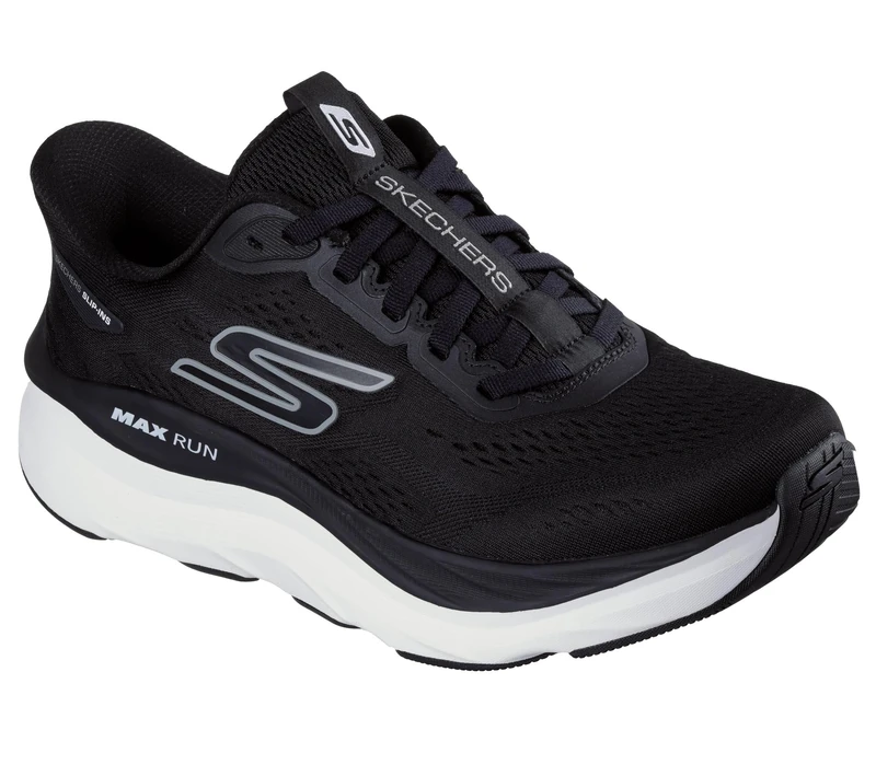 Skechers Men's Slip-Ins: Max Run Trainer, Black/White, 10 UK