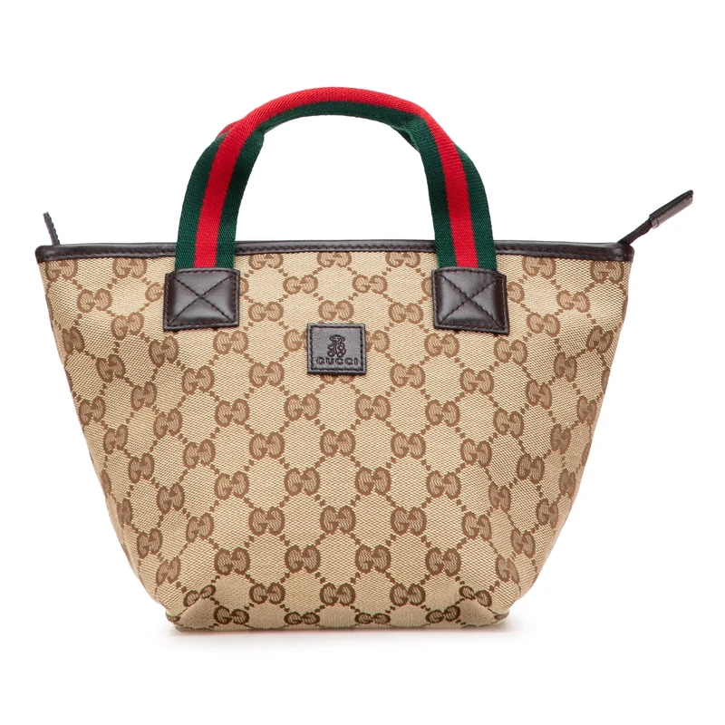 Gucci Pre-Loved Mini GG Canvas Web Childrens Handbag