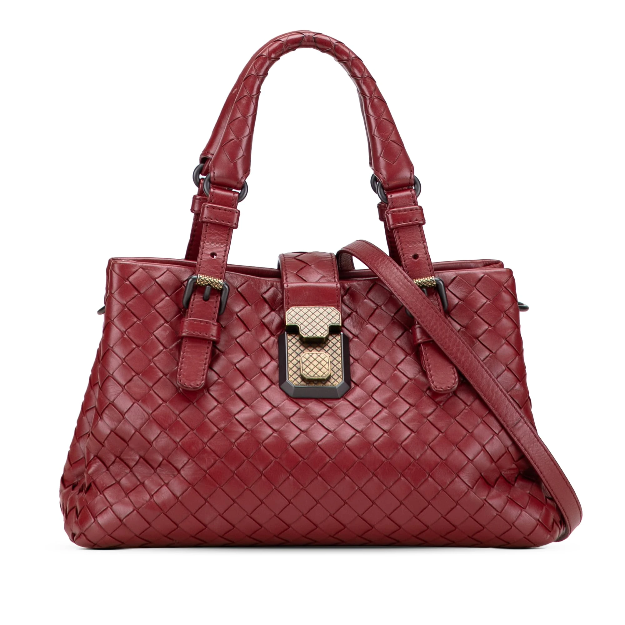 Bottega Veneta Pre-Loved Mini Nappa Intrecciato Roma Satchel