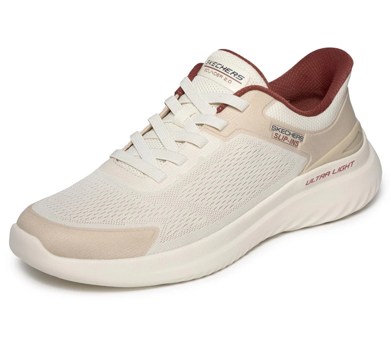 Skechers Men's Bounder 2.0 Trainers, Off White, 7 UK
