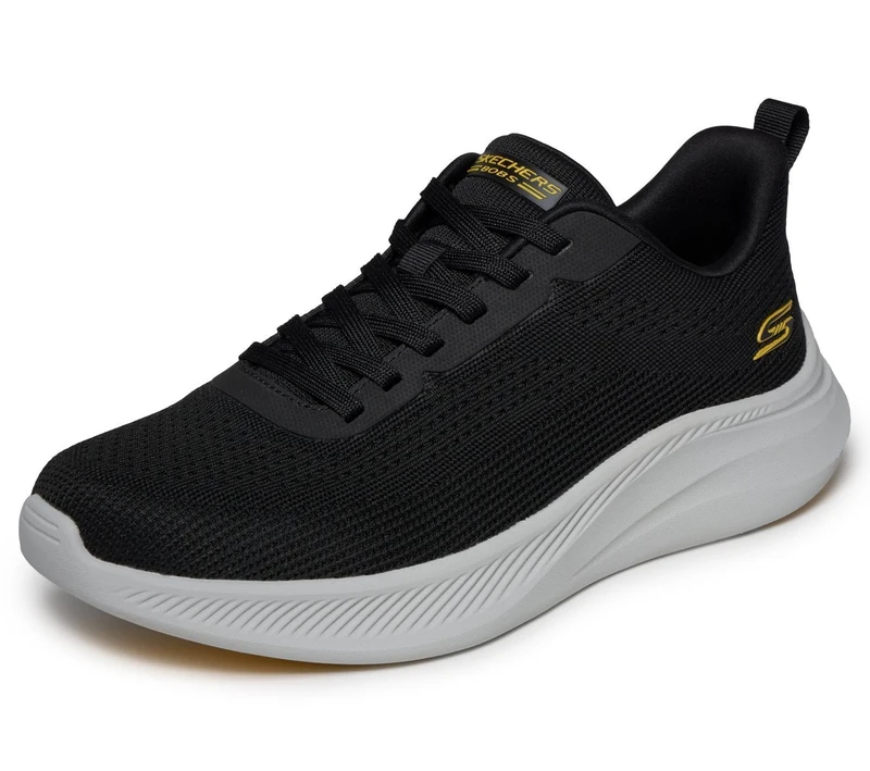 Skechers Men's Bobs Moda Flex Trainers, Black Knit, 9 UK - Image 1