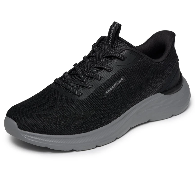 Skechers Men's Garner Trainers, Black Mesh/Synthetic, 10.5 UK