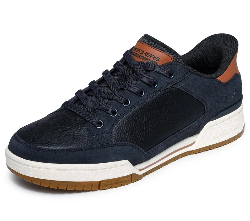 Skechers Men's Slip-in Leather Blucher Sneakers