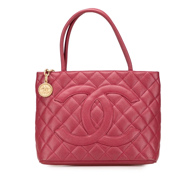 Pre-Loved Caviar Medallion Tote