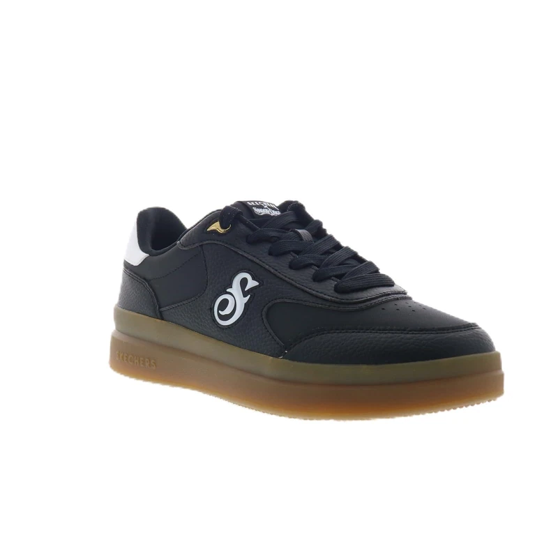 Skechers Men's Duraleather Lace Up Snoop Cupsole Sneaker