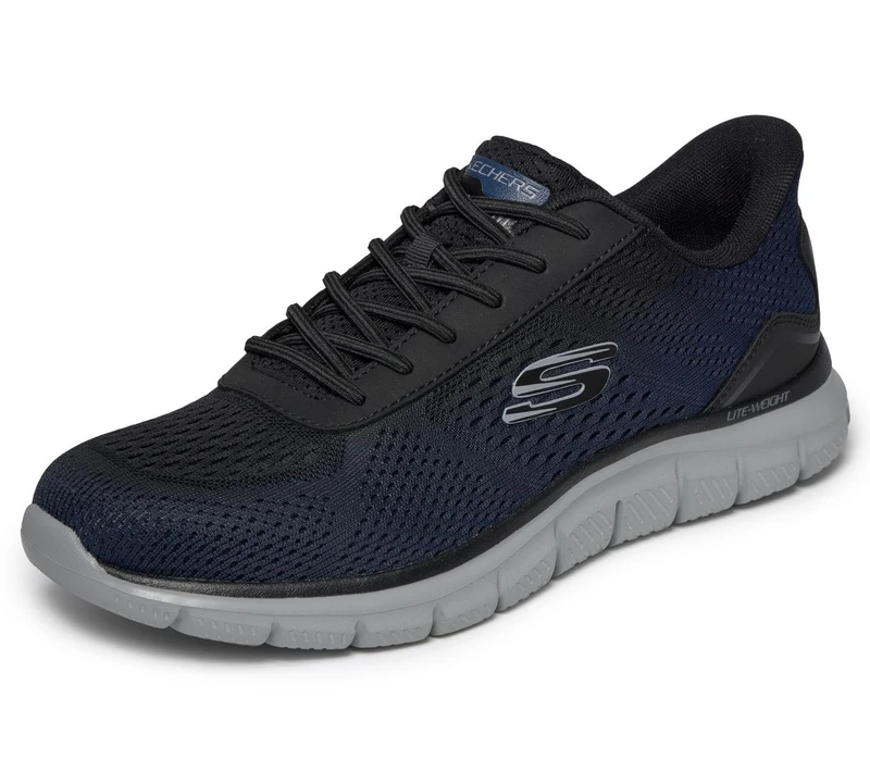 Skechers Men's Track Revno Slip-in Trainer, Navy, 7.5 UK