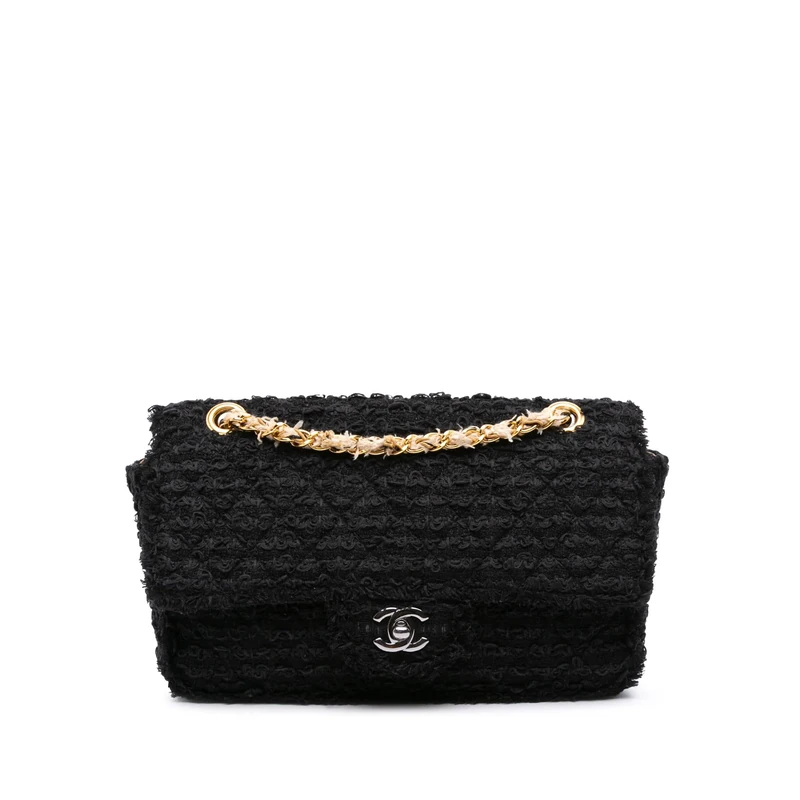 Chanel Pre-Loved Medium Classic Tweed Single Flap Shoulder Bag
