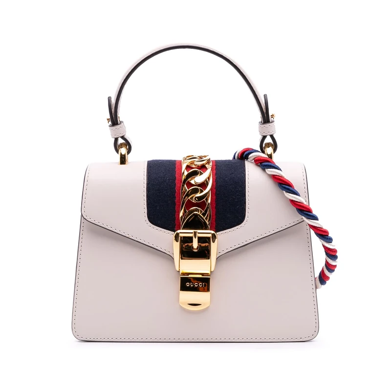 Gucci Pre-Loved Mini Calfskin Sylvie Satchel Handbag