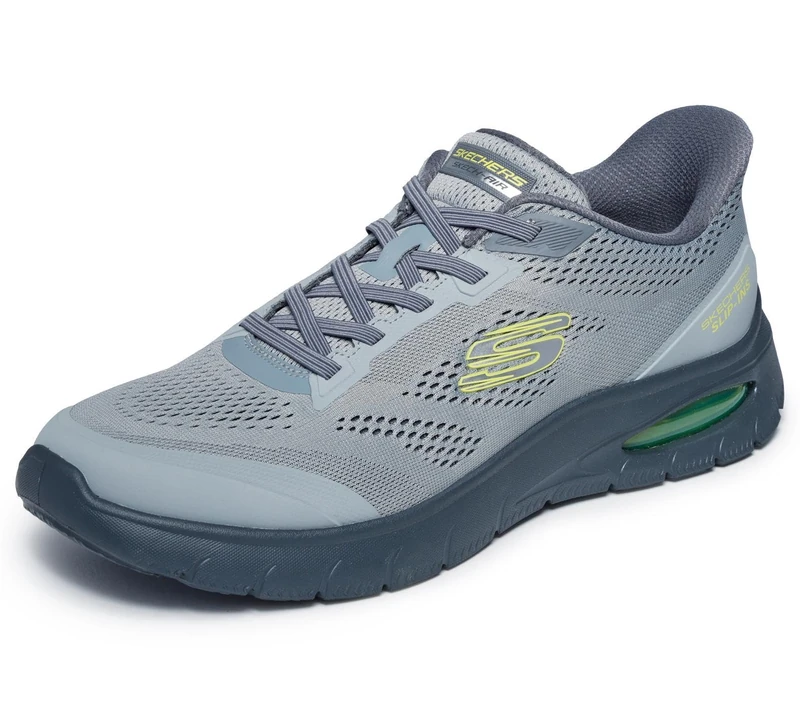 Skechers Men's Skech-Air Summits Trainers, Charcoal/Lime Green, 7 UK