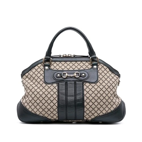 Gucci Pre-Loved Diamante Canvas Catherine Dome Satchel