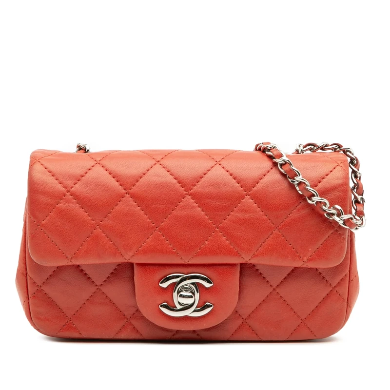 Chanel Pre-Loved Extra Mini Rectangular Classic Lambskin Single Flap Crossbody Bag