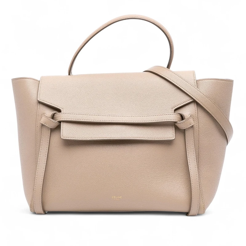 Celine Pre-Loved Mini Grained Calfskin Belt Bag Satchel