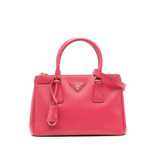 Prada Pre-Loved Small Saffiano Lux Galleria Double Zip Satchel