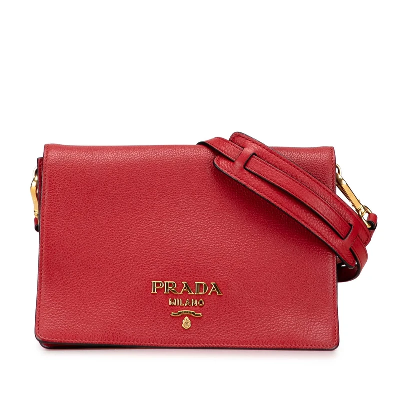 Prada Pre-Loved Vitello Daino Flap Crossbody