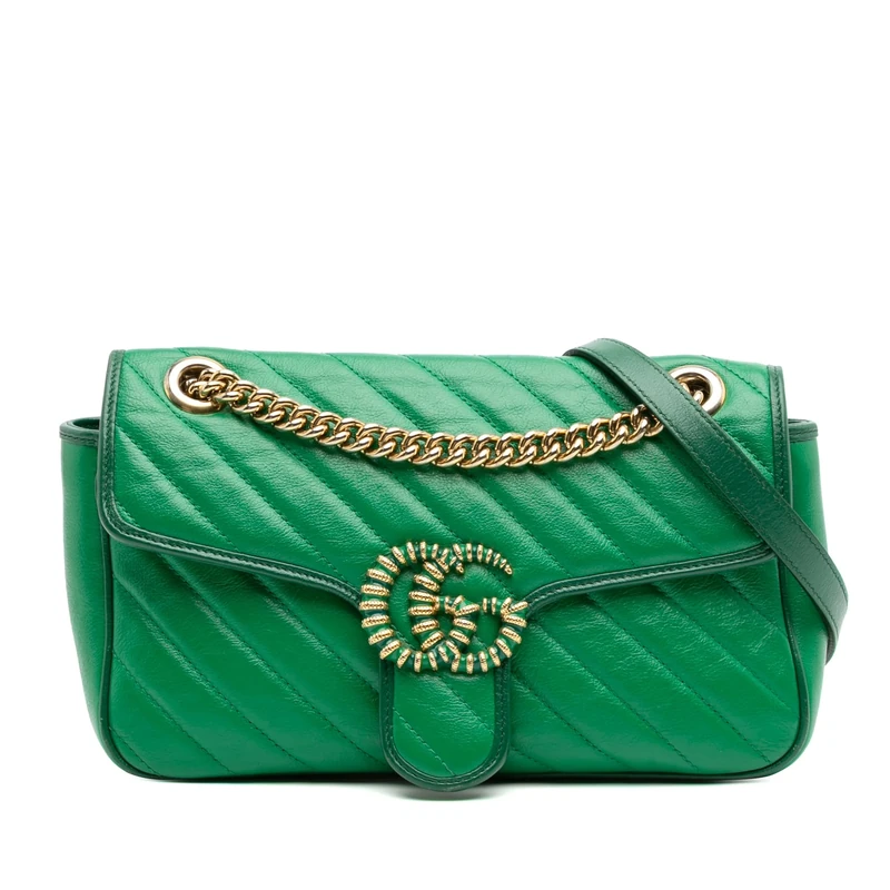 Gucci Pre-Loved Small GG Marmont Matelasse Leather Torchon Flap Crossbody