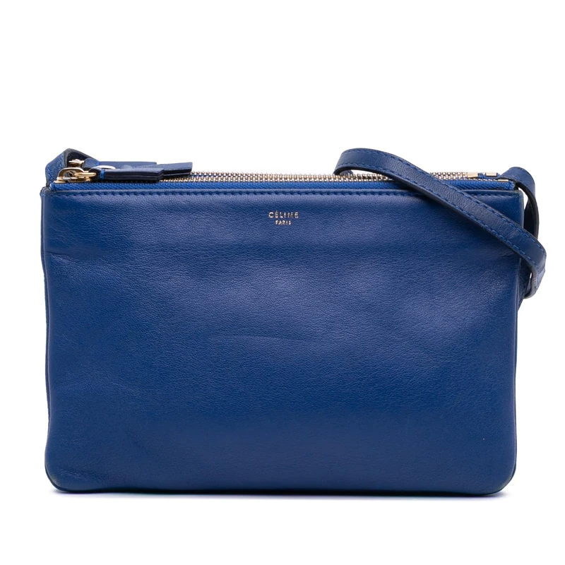 Celine Pre-Loved Small Lambskin Trio Crossbody Bag
