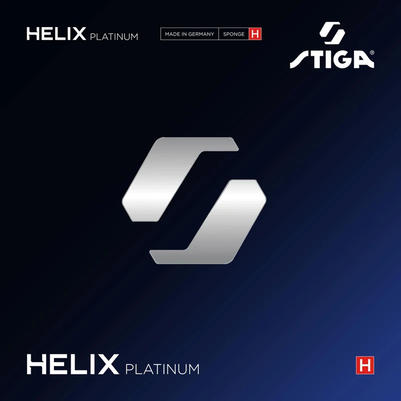 STIGA Helix Platinum H Red 2.2 – Premium-quality table tennis rubbers for offensive players; hard 50 ° sponge